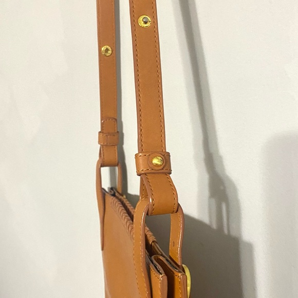 NEW Anthropologie Jasper & Jeera Peyson SaddleBag Leather Brown Crossbody - Picture 12 of 16